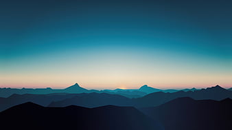 Colorful Mountains Night Minimal, mountains, minimalism, minimalist,  artist, HD wallpaper