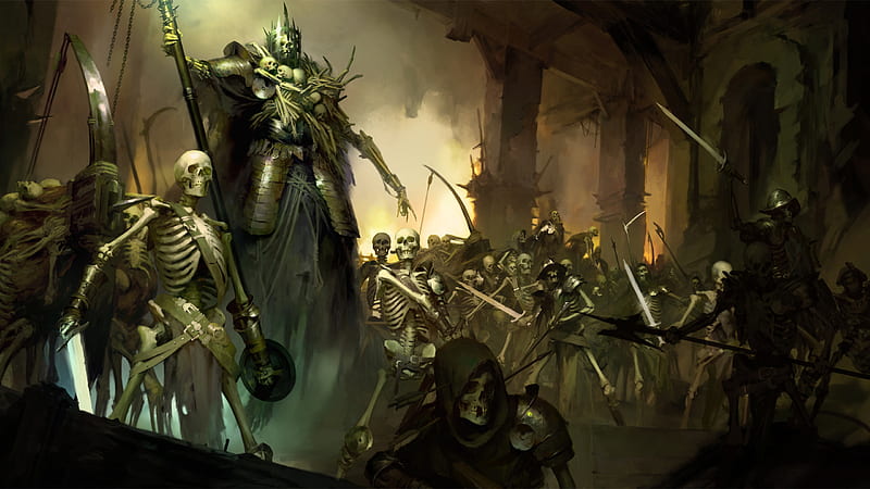 Diablo 4 Necromancer Skeleton Warriors Diablo 4, HD wallpaper