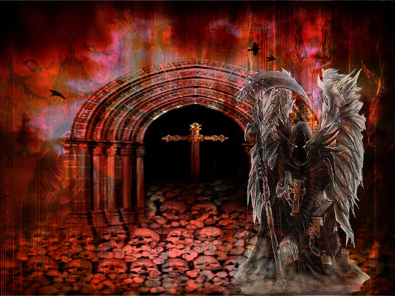 Hades, 3d, afterlife, hell, religion, abstract, HD wallpaper