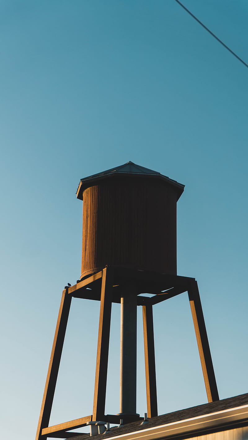brown wooden tower under blue sky during daytime, HD phone wallpaper