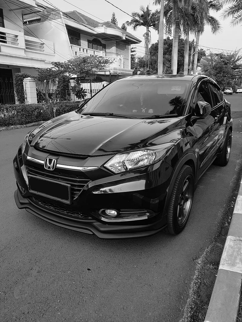 Honda HRV, black, car, carros, indonesia, jdm, modification, HD phone wallpaper