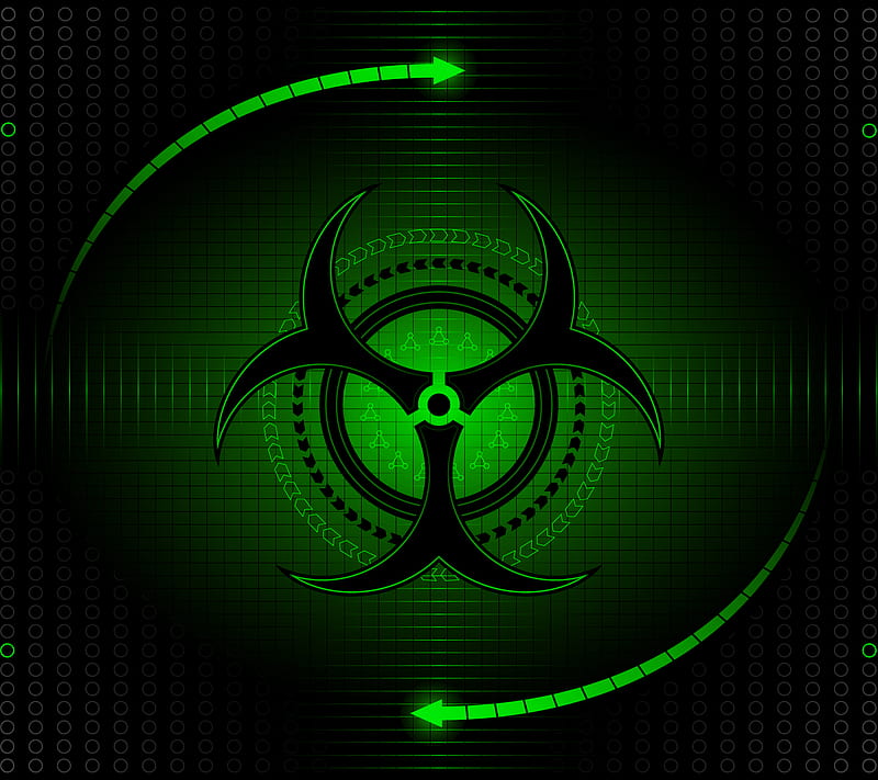 Biohazard, desenho, green, logo, radioactive, HD wallpaper | Peakpx