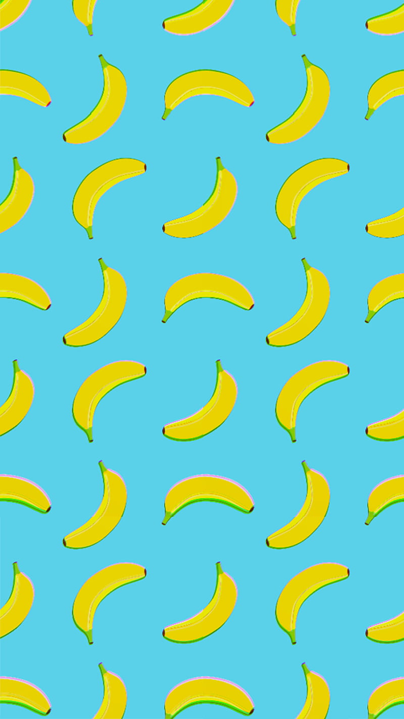 Banana, cute, pattern, HD phone wallpaper