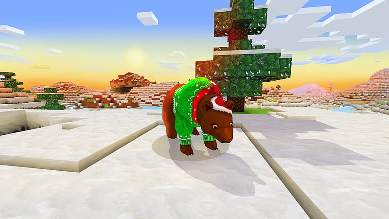 Cute Brown Bear Christmas Event in Realmcraft Minecraft StyleGame, games,  3d game, HD wallpaper | Peakpx
