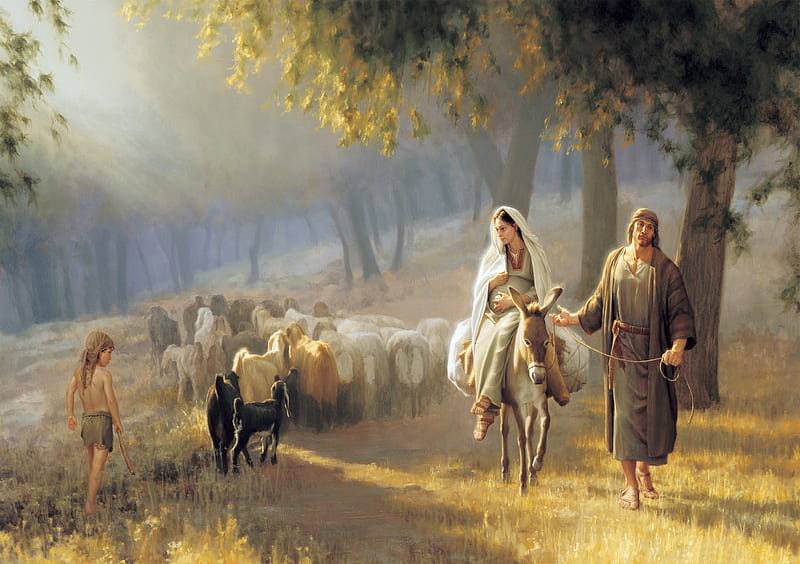 Mary and Joeseph, christ, jesus, HD wallpaper