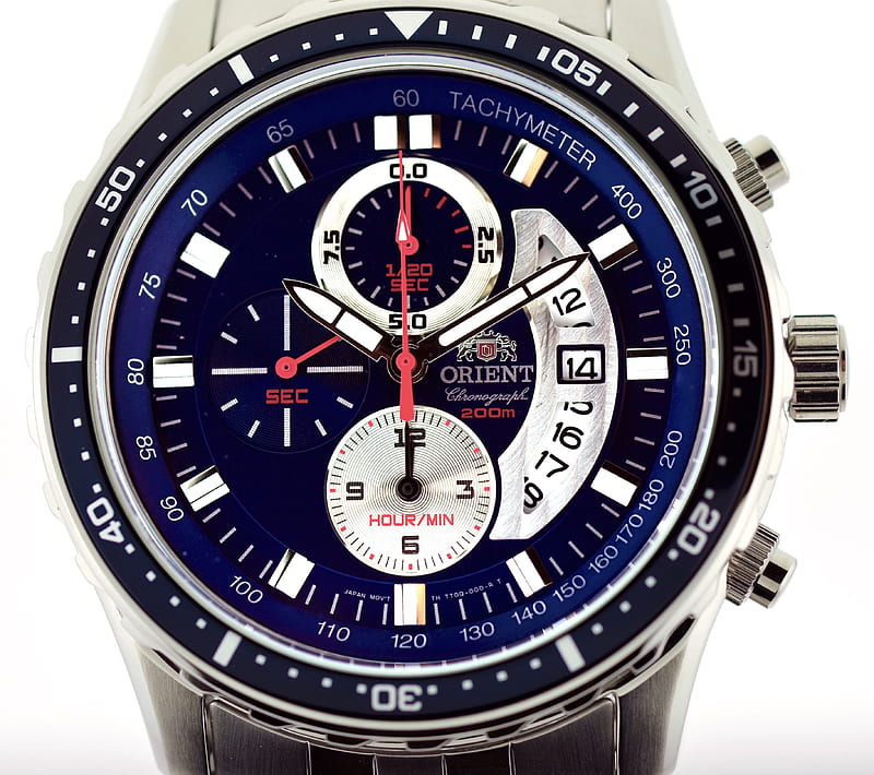Orient Watch, blue, stainless steel, HD wallpaper