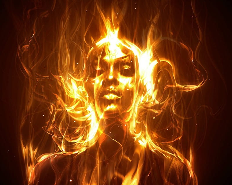 fire girl face