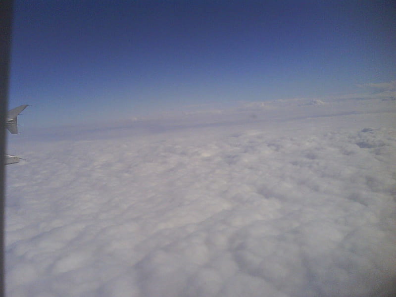 View from the plane, plane, sky, clowd, view, HD wallpaper