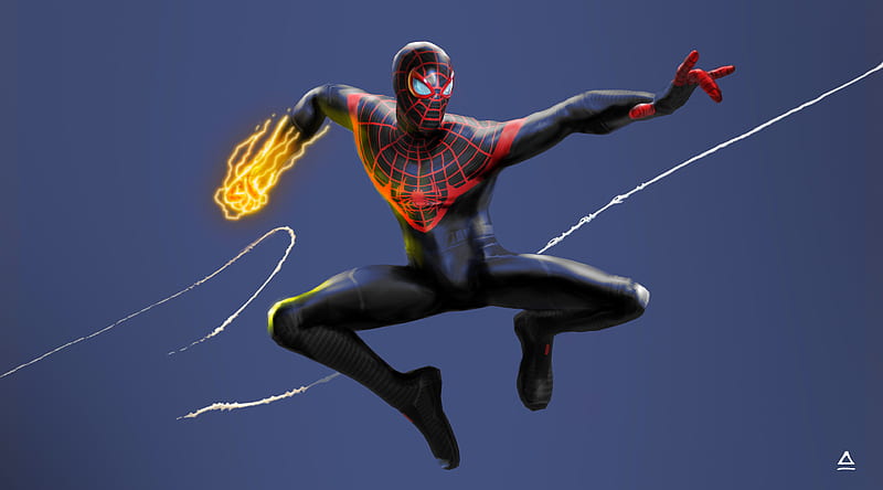 Spider Man Miles Morales Marvel , spiderman, superheroes, artwork, artist, artstation, HD wallpaper