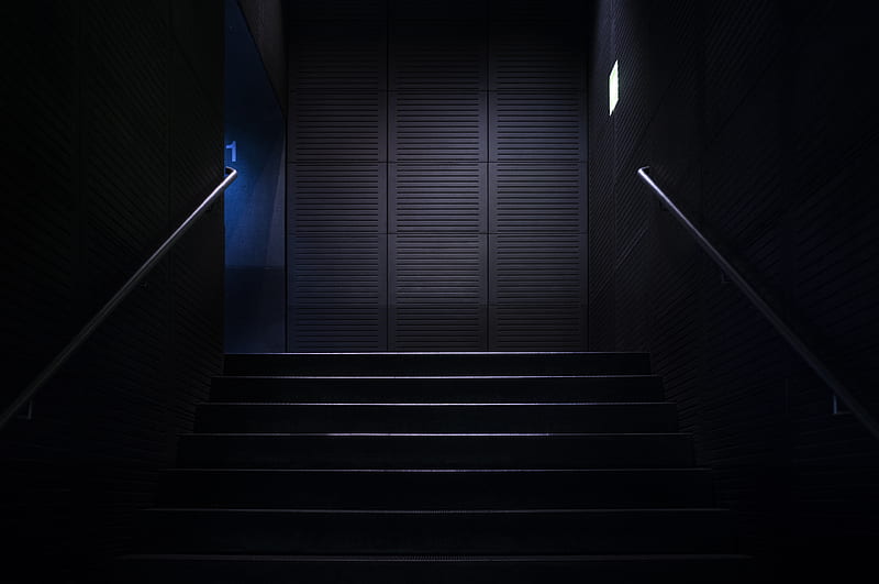 dark staircase, HD wallpaper