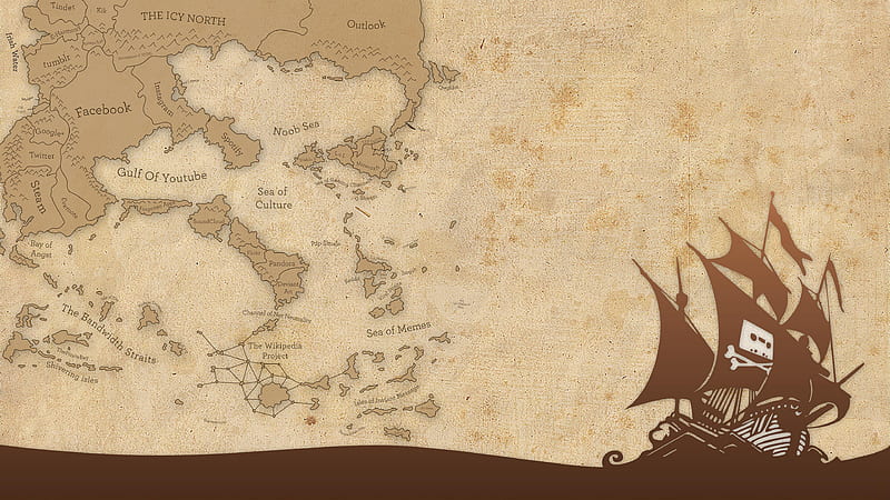 Pirates Map, pirates, map, flag, boat, HD wallpaper