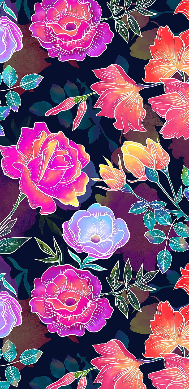 BeautifulFloral, bonito, colorful, floral, flower, flowers, girly, pretty, HD phone wallpaper