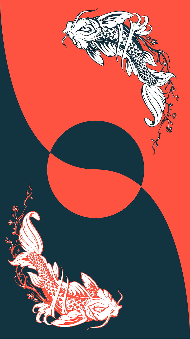 yin yang, 2019, art, designs, japan, new, tokyo, vector, HD phone wallpaper