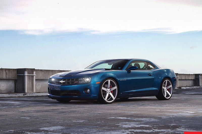 Blu Camaro SS, gm, 2010, rims, bowtie, HD wallpaper | Peakpx