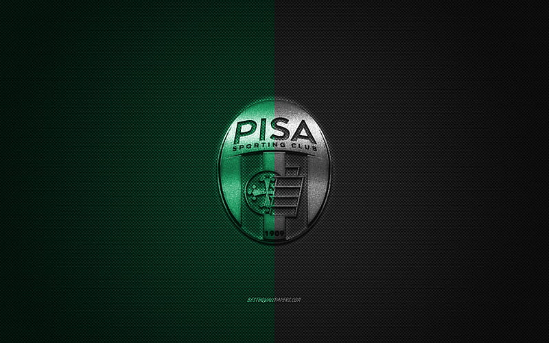 Pordenone Calcio, Italian football club, Serie B, green-black logo, green-black carbon fiber background, football, Pordenone, Italy, Pordenone Calcio logo, HD wallpaper