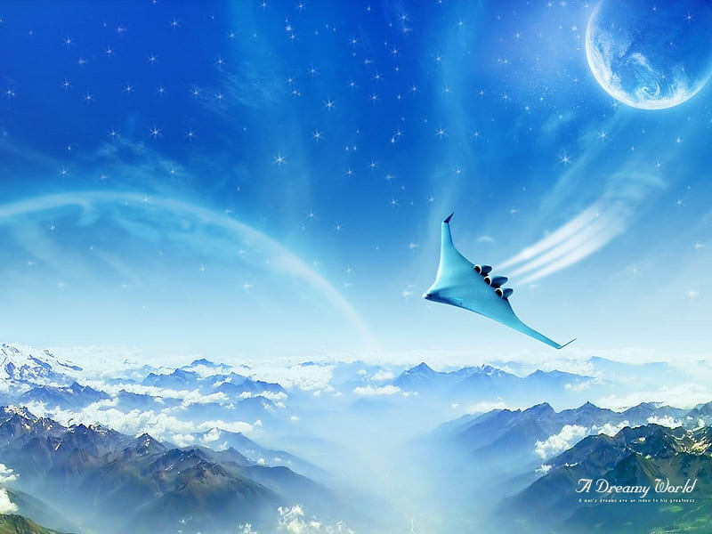 dreamy jet world-Dreamy and Fantasy, HD wallpaper