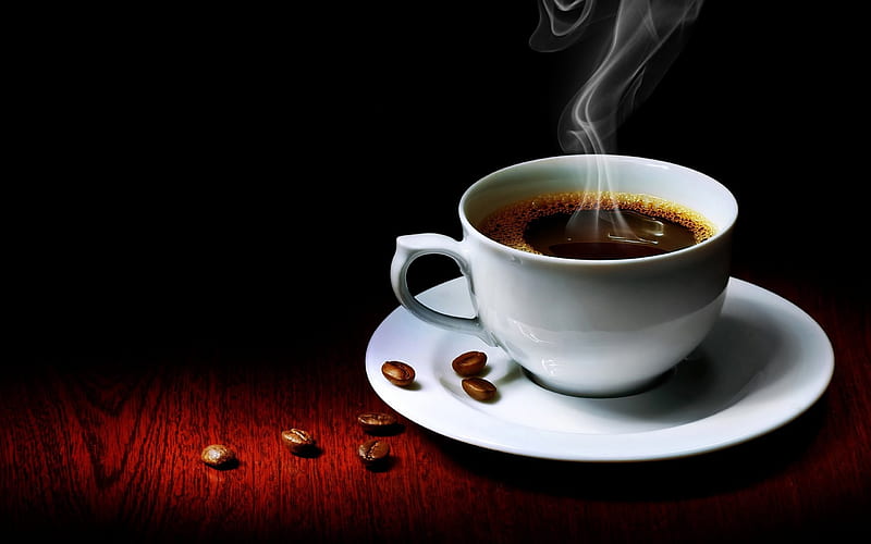 Sweet Coffee, sweet moment, coffee, beans of coffee, cup, drink, HD wallpaper