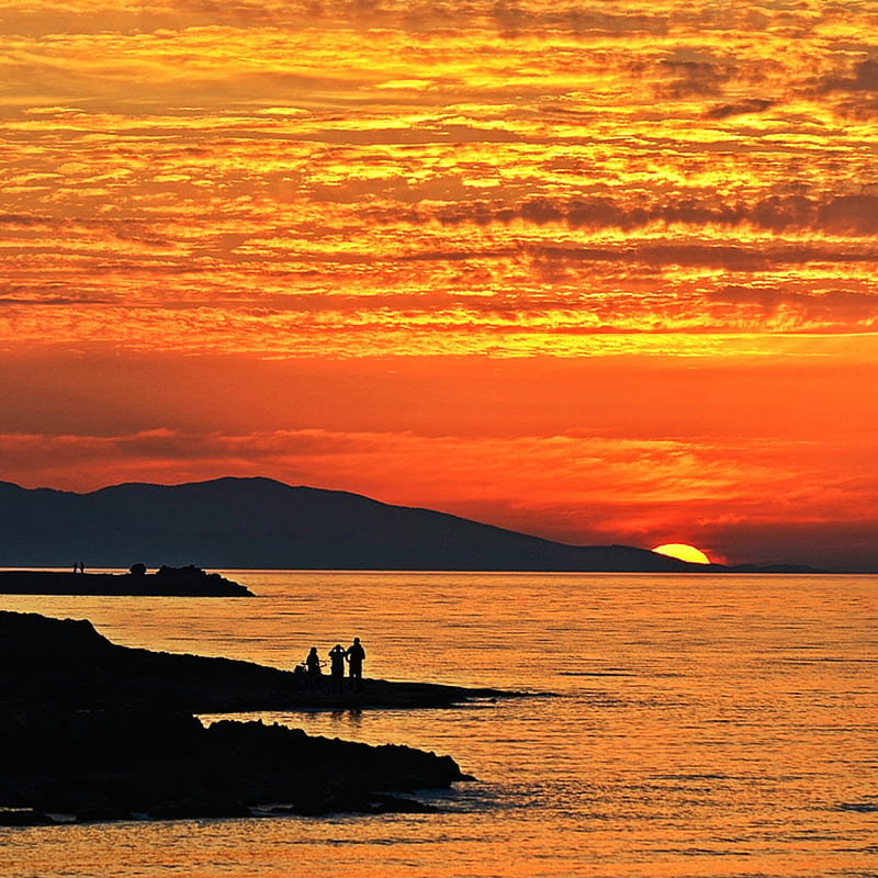 Sunset, crete, summer, HD phone wallpaper