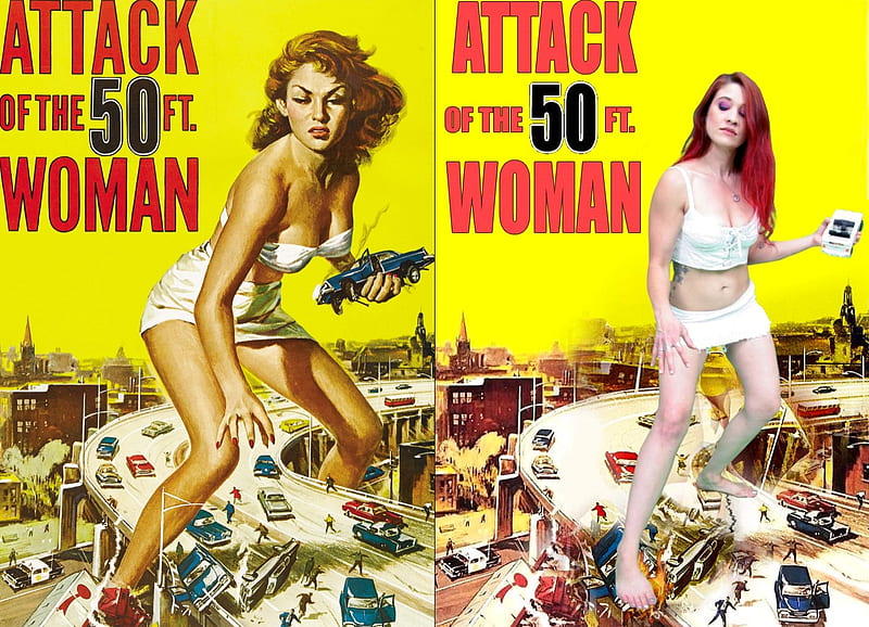 50 Foot Woman Attack! Starring Snowflake, Attack of the 50ft Woman, Snowflake, Giantesses, Giantess, HD wallpaper
