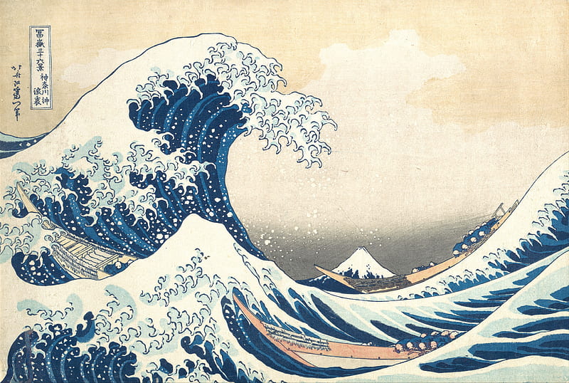 The Great Wave off Kanagawa, Japanese Wave, HD wallpaper