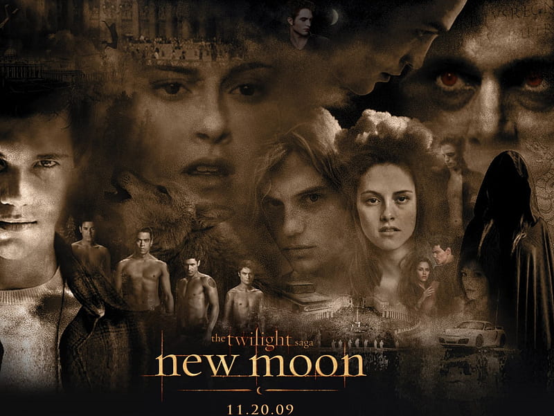 New Moon , breaking dawn, bella swan, jacob black, bella, twilight, taylor lautner, kristen stewart, eclipse, new moon, edward, cullen, robert pattinson, HD wallpaper