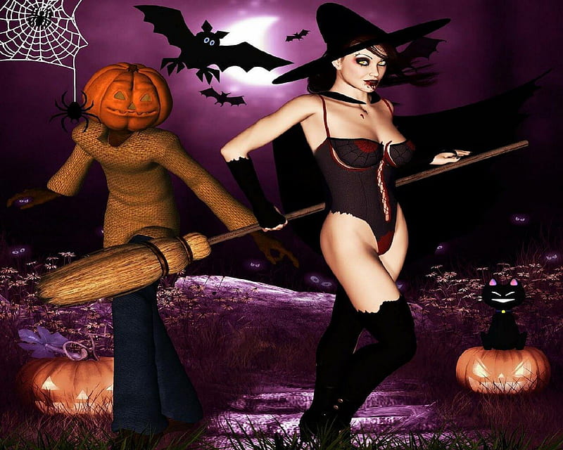 Happy Hallowen, halloween, pumpkin, HD wallpaper