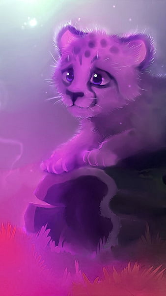 purple baby tiger