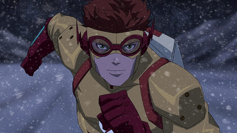 TV Show, Young Justice, DC Comics, Green Eyes, Kid Flash, Red Hair, Snow, Wally West, HD wallpaper