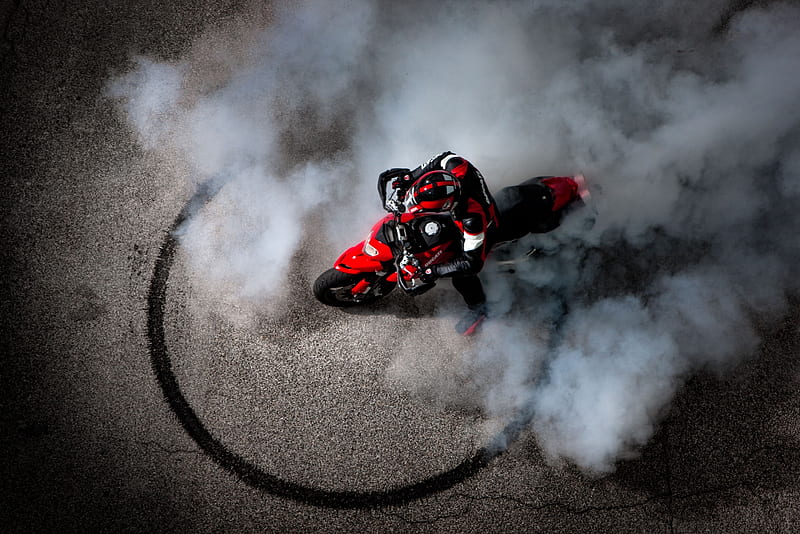 Ducati Hypermotard, evo, burnout, ducati, 1100, HD wallpaper