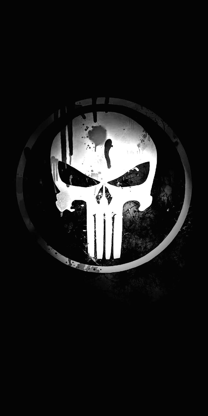 Dark, Punisher, red, city, vertical, black, HD phone wallpaper