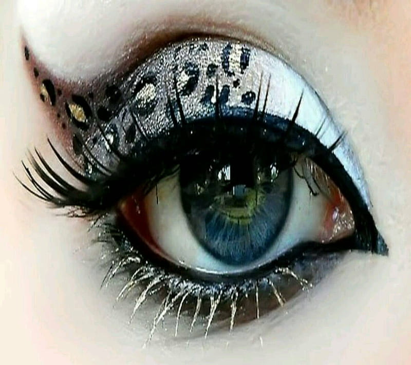 Silver Eye, glitter, HD wallpaper