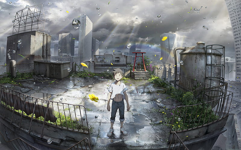 Anime, Weathering With You, Boy, City, Hodaka Morishima, Weathering with You,  HD wallpaper | Peakpx
