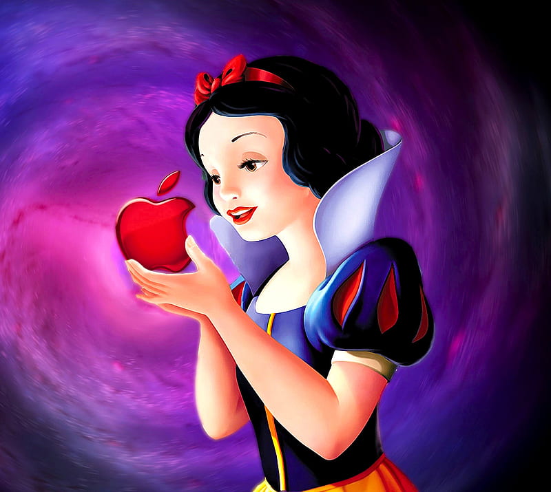 Snow White - Apple, artwork, funny new, snow white, HD wallpaper | Peakpx