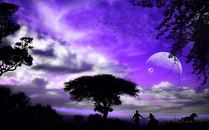 Life ~ Love ~ Happiness, purple, life, love, sky, happy, HD wallpaper |  Peakpx