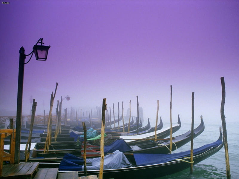 Twilight in Venice, Venice, Twilight, Canals, Italy, HD wallpaper