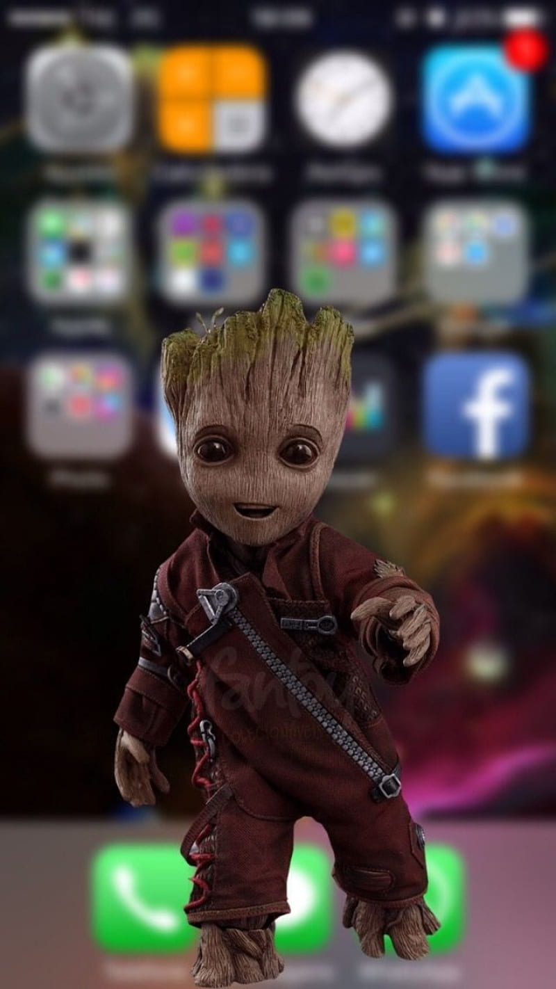 Baby Groot, marvel, HD phone wallpaper