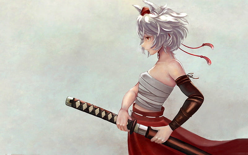 Anime Girl Katana Touhou Project Momiji Inubashiri 4K Wallpaper iPhone HD  Phone #1671n