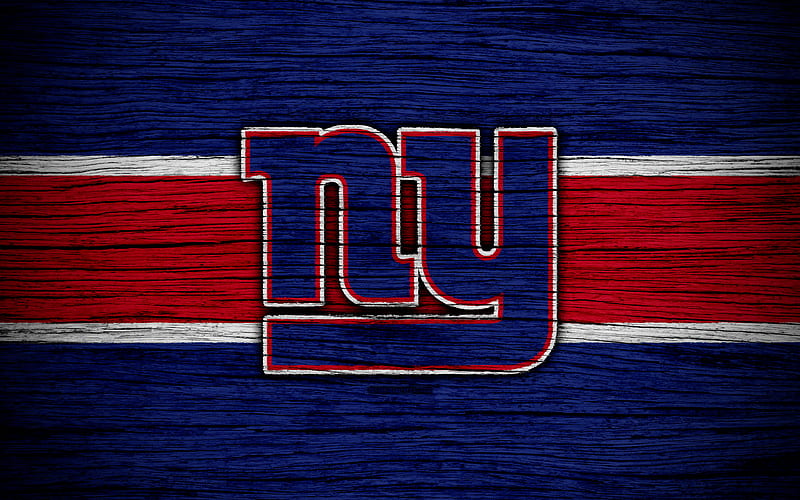 New York Giants wooden texture, NFL, american football, NFC, USA, art, logo, East Division, HD wallpaper