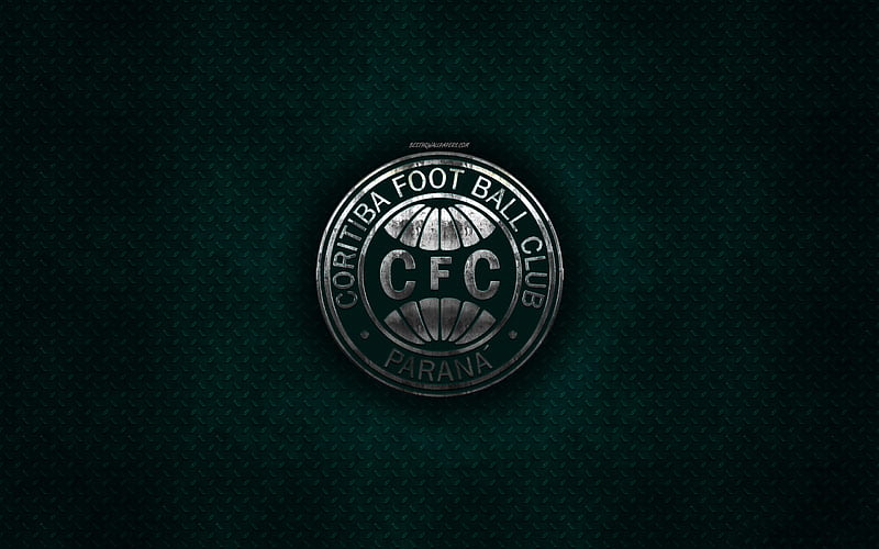 Coritiba FC, Brazilian football club, green metal texture, metal logo, emblem, Curitiba, Brazil, Serie B, creative art, football, HD wallpaper