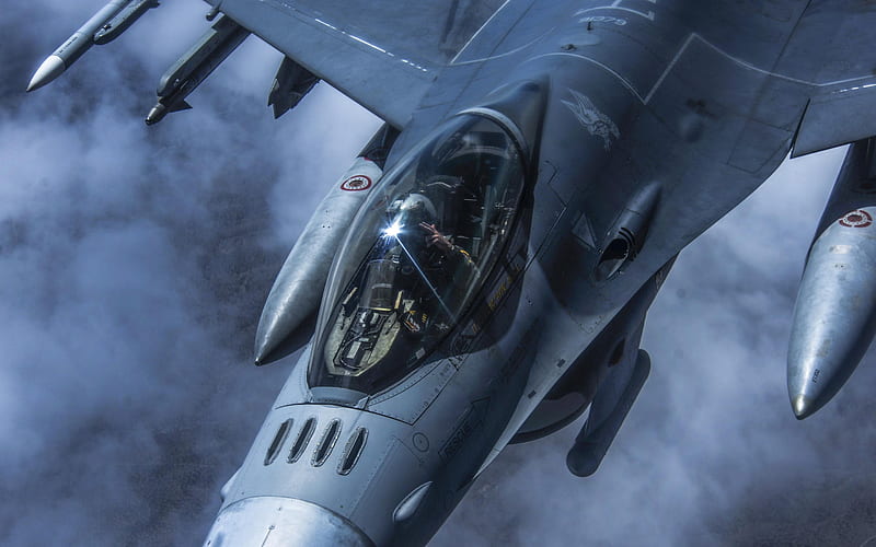 General Dynamics F-16 Fighting Falcon, american fighter, USA, american combat aircraft, F-16, Fighting Falcon, USAF, HD wallpaper