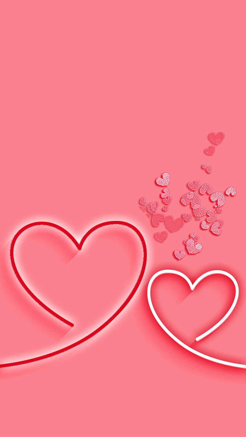 Valentines Day, february 14, corazones, hello, love, minimal, pink, sign,  simple, HD phone wallpaper | Peakpx