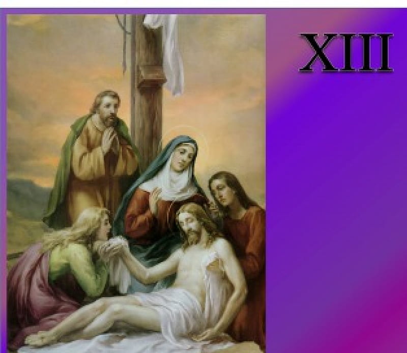 Via crucis XIII, christ, jesus, gospel, passion, bible, cross, HD wallpaper