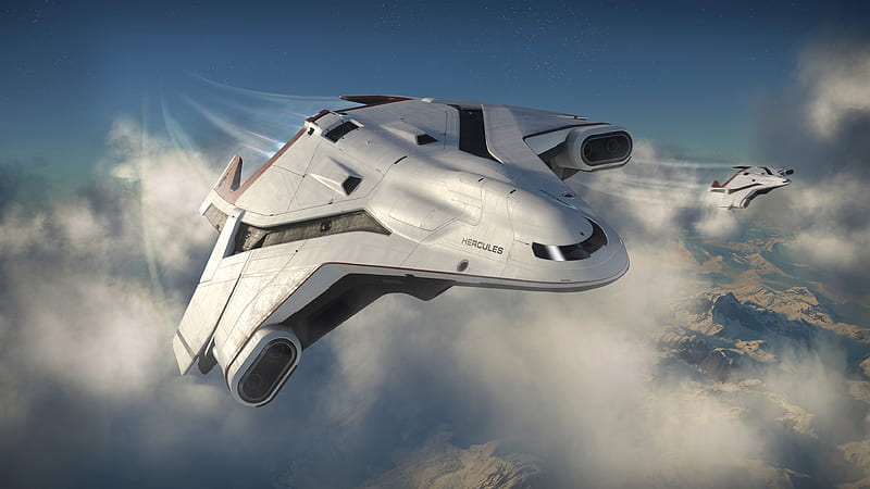 Download wallpaper 1366x768 spaceship, star citizen, video game, tablet,  laptop, 1366x768 hd background, 550