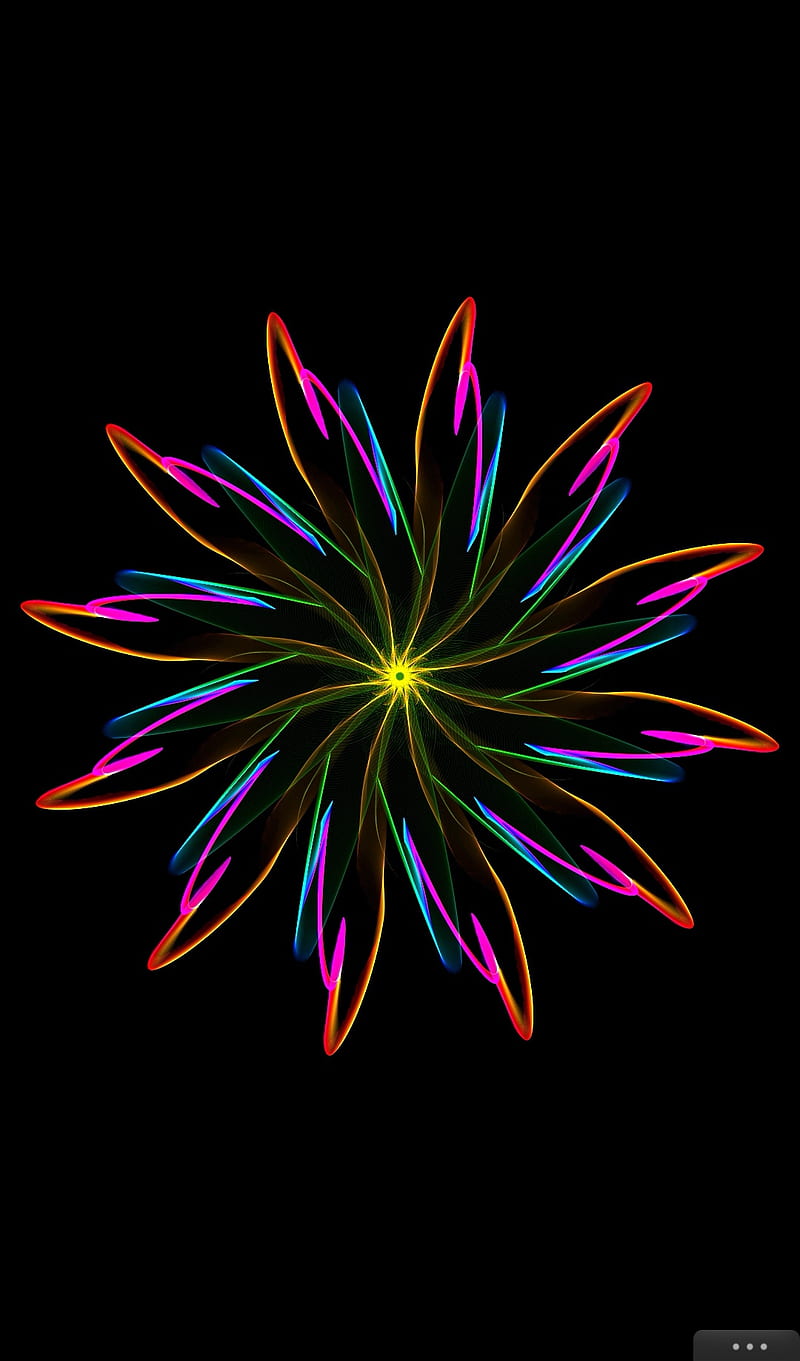 Neon Flower , abstract, birds, cute, flower, flowers, glow, neon, new, white, HD phone wallpaper