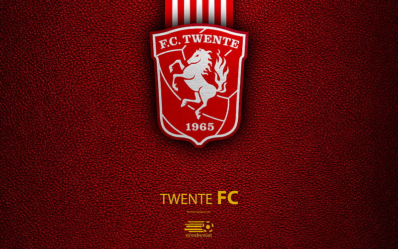 Twente FC Dutch football club, leather texture, logo, Twente emblem, Eredivisie, Enschede, Netherlands, football, Dutch Football Championship, HD wallpaper