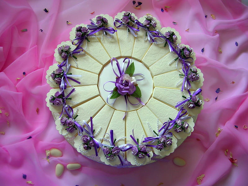 Elegant purple cake for my dear friend Lilly ( EchoSong), cake, purple, elegant, HD wallpaper