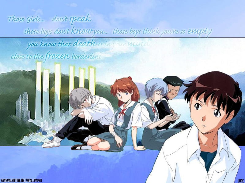 neon genesis evangelion, frends, cute, eangelion, nice, HD wallpaper