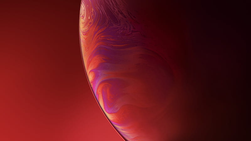 IPhone XR Double Bubble Red, iphone-xs, iphone-xs-max, iphone-x, iphone-xr, ios-12, computer, original, apple, HD wallpaper
