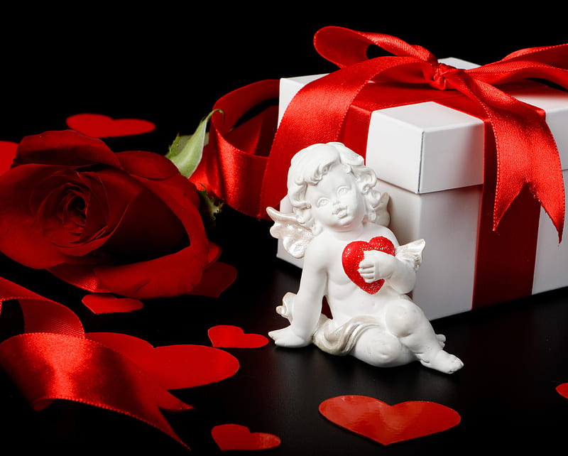 Love, box, heart, romance, rose, valentine, HD wallpaper