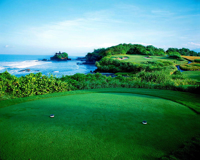 Golf In Bali, beach, bali, golf course, view, HD wallpaper